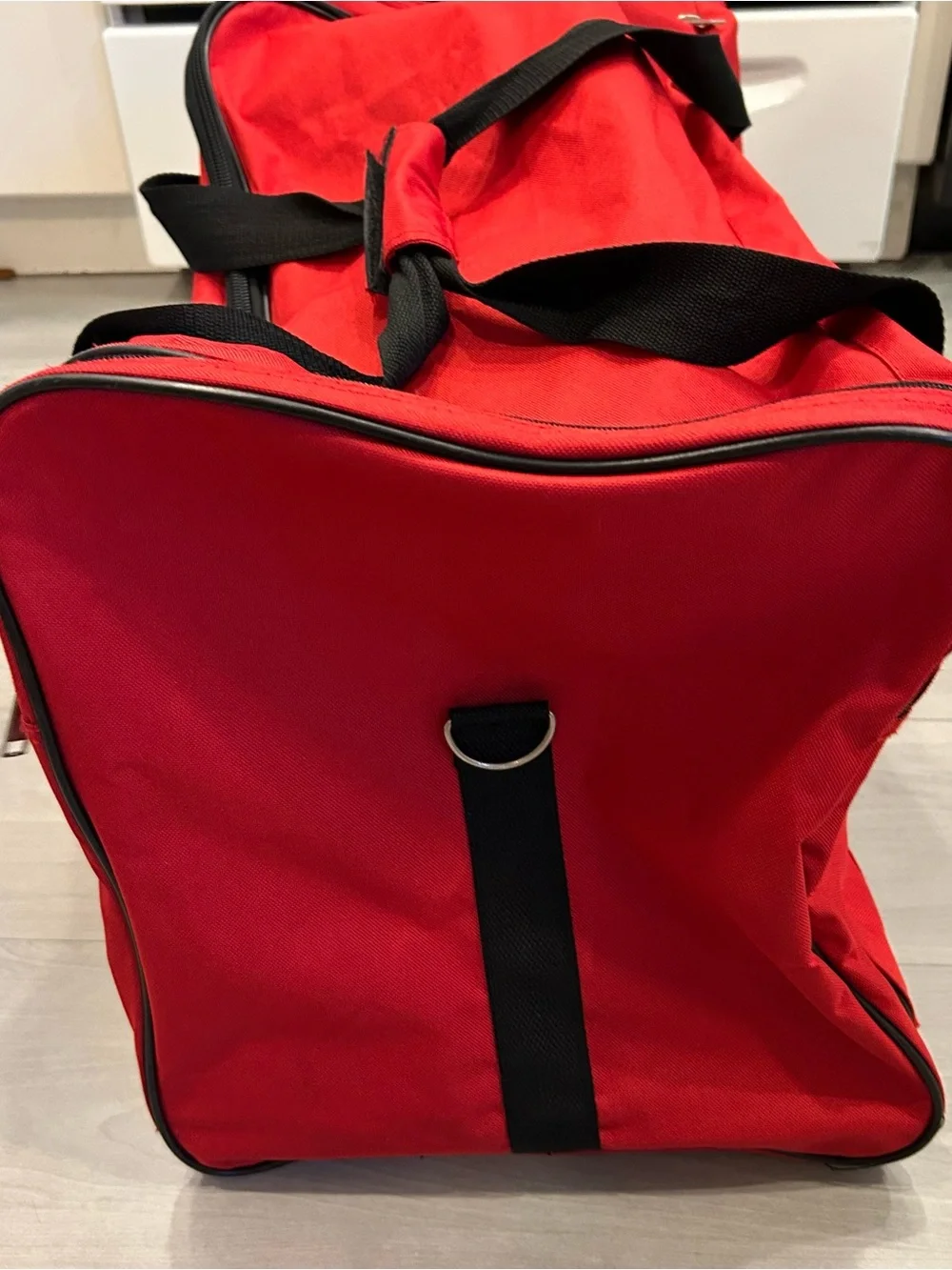 American Uni Large Red Duffel Bag Travel Gym Sports Luggage Multi Pocket 27”
